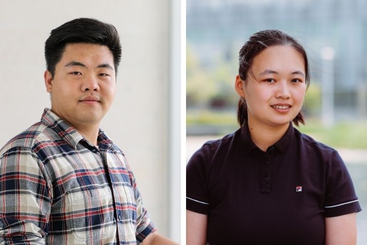 During pandemic, DKU and Duke students find home away from home 4 Duke students Zhenyu Yang (left) and Qin Sun at Duke Kunshan