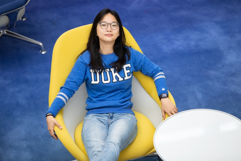 During pandemic, DKU and Duke students find home away from home 1 Duke student Angie Xie said the lobby of DKU’s Innovation Building was one of her favorite places on campus. Photo / Qiling Wang